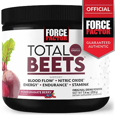 $24.99 • Buy Force Factor Total Beets Circulation Superfood Beet Root Powder Nitric Oxide