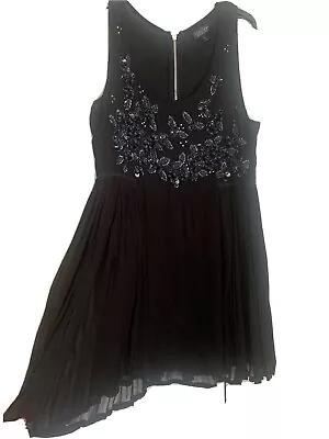 £12 • Buy Topshop Black Embellished Dress Size 16
