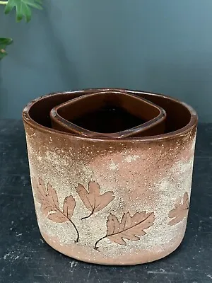 Unusual Studio Pottery Vase With Built In Flower Support • £9