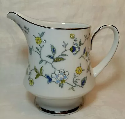 Noritake CHINTZ Creamer White Silver Trim Floral Design #2404 4.5  Tall • $12.50