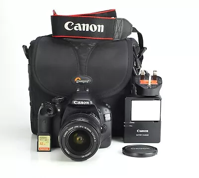 Canon EOS 550D DSLR Camera & Canon EF-S 18-55mm IS Lens Kit Battery & Charger • £149.99