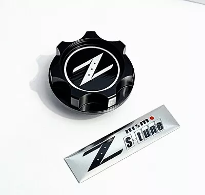 Black Oil Filler Cap M7-style Cnc Engine For Nissa Nismo Z 370z 350z Emblem Jdm • $24.95