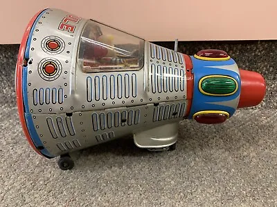 * Vintage Modern Toys Battery Operated Capsule 7 Tin Space Toy Japan Works! *st • $195