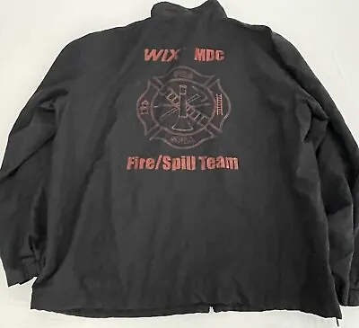 Vintage WIX MDC Fire Spill Team Windbreaker Jacket XL Black 0124 • $14.99