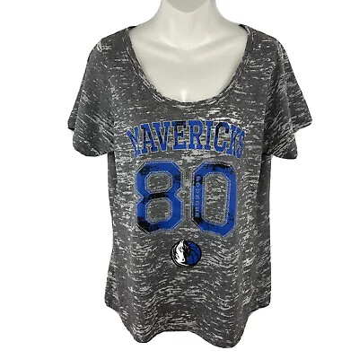 Dallas Mavericks T Shirt / Women’s (XL) Gray Cotton Poly Blend Burnout • $9.99