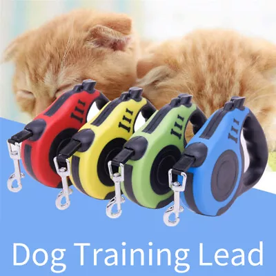 £5.99 • Buy Dog Leash Retractable Nylon Lead Extending Puppy Walking Running Leads 2 Styles