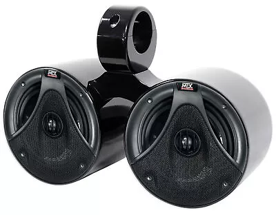 MTX Dual 6.5  150 Watt Black Marine Boat Wakeboard Tower Speakers W/Crossover • $164.95