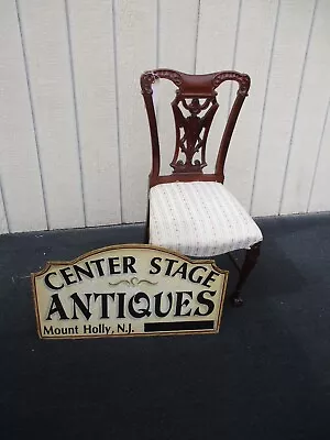 60779 Antique Mahogany Side Chair Desk Vanity Chair • $145