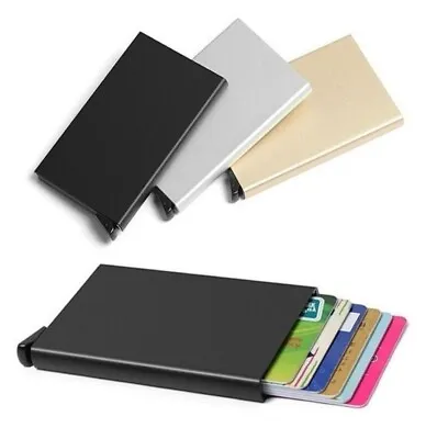 £3.49 • Buy RFID Protection Automatic Popup Bank Credit Business ID Card Holder Case Wallet