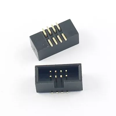 5Pcs 1.27mm Pitch 2x4 Pin 8 Pin SMT SMD Male Shrouded Box Header IDC Connector • $2.17