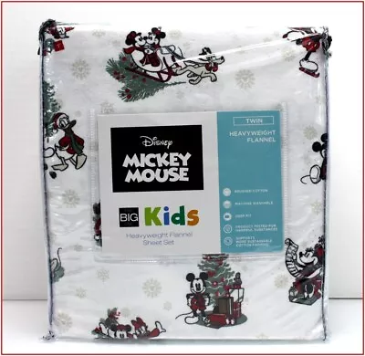 Disney Heavy Weight FLANNEL Sheet Set - MICKEY & MINNIE MOUSE - TWIN ❤️NEW❤️ • $57.95