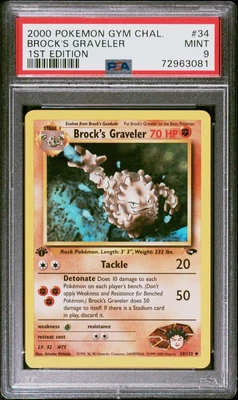 $0.99 • Buy Pokemon 2000 Brock's Graveler 1st Edition Gym Challenge 34/132 WOTC PSA 9 MINT