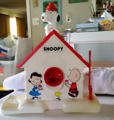 Vintage 1985 Playskool Peanuts Snoopy Sno Cone Machine Maker/Shaved Ice Maker • $23