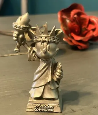 Vintage Minnie Mouse Pewter  Figurine Disney Statue Of Liberty Maiden America • $19.99