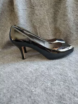 Vince Camuto Women's Black Kira Pump Peep Toe Slip On Platform Heel Size 9.5 • $50