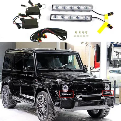 DRL For Mercedes Benz W463 G-Wagon G63 G550 Daytime Driving Lamp LED Fog Lamp • $174.79