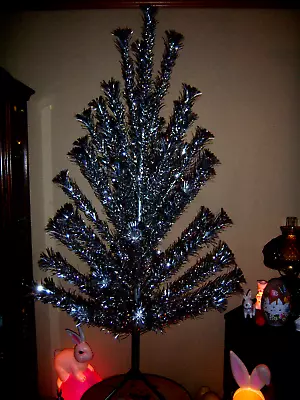 Neat! Htf Retro Collector Vtg 6 Ft Aluminum Stainless Silver Sparkler Xmas Tree • $384.99