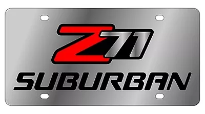New Chevrolet Z71 Suburban Red/Mirrored Stainless Steel License Plate • $39.95