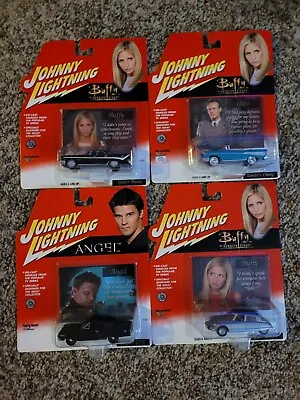 Johnny Lightning Buffy The Vampire Slayer Angel Lot 4 Different Cards Cars NIB • $35