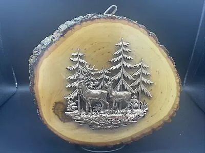 Vintage Tree Bark Deer Plaque 3D Art Copper Tone Nature Cabin/Farm/Barn • $22.88