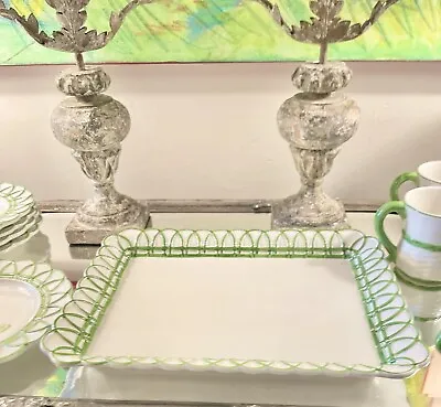 Mariposa Gazebo Pattern Porcelain Serving Tray/Platter/Plate Lovely Accent Decor • $34.99