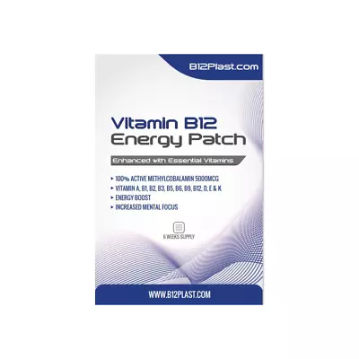 B12Plast Transdermal Vitamin B12 Patch 5000mcg Plus 10 Essential Vitamins • $13.90