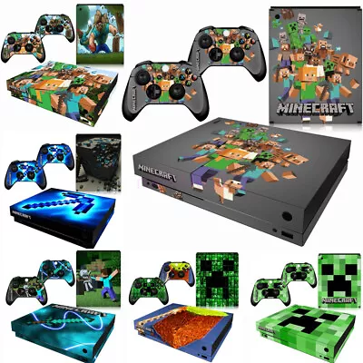 Minecraft Theme Xbox Series X Console Skin Sticker Decal Mine+2 Controller Skins • $20.95