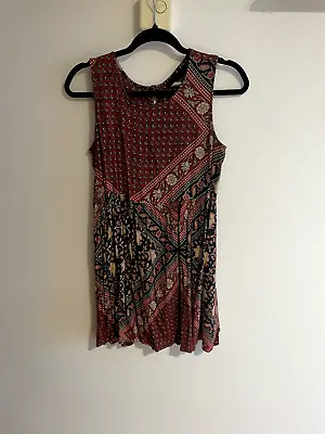 Minkpink Paisley Red And Blue 70s Style Dress XS • £0.99