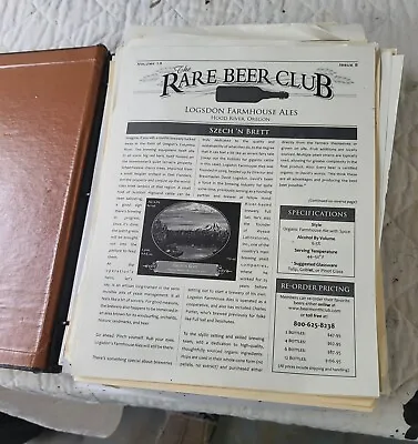 Michael Jackson Rare Beer Club Notebook - 30 Years Of Tasting Notes. • $8