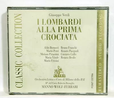 WOLF-FERRARI - VERDI I Lombardi Alla Prima Crociata CETRA 2xCDs STILL SEALED • $21.24