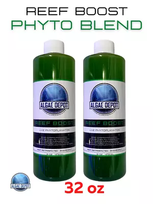 LIVE Phytoplankton - 4 SPECIES - Algae Depot® REEF-BOOST® - (2) 16oz Bottles • $24.95