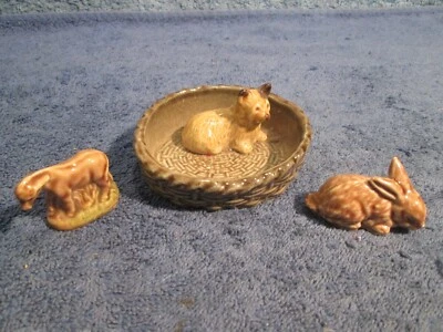£4.59 • Buy JOBLOT WADE WHIMSIES ~ DOG IN BASKET PIN/TRINKET DISH + HORSE/RABBIT - Spares