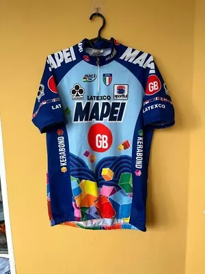 Vintage Sportful Men’s MAPEI GB 1995 Latexco Cycling Jersey SIZE XL Tour Kerabon • $22