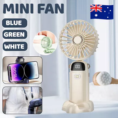 Portable USB Rechargeable Folding Hand Held Fan Desk Cooler Cooling 5 Mode Mini[ • $21.59