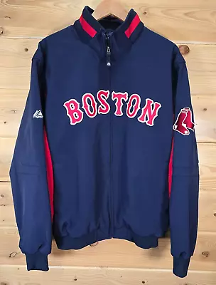 Boston Red Sox Jacket Men XL Majestic Authentic Therma Base Full Zip Blue • $49.99