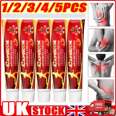 1-5X Capsicum Arthritis Cream Hot Rheumatoid Arthritis Joint Knee Pain Relief UK • £1.99