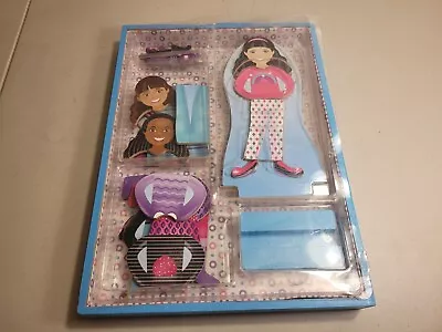Melissa And Doug Fun Fashions Magnetic Dress-Up Doll Stand Wooden Clothes Girl • $4.77