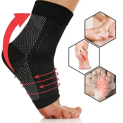 2 X Plantar Fasciitis Socks Heel Foot Arch Support Pain Relief Compression Socks • £2.74