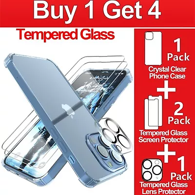 Case With Lens & Screen Protector For IPhone 14 13 12 11 Pro Max Mini Plus Case • £3.99