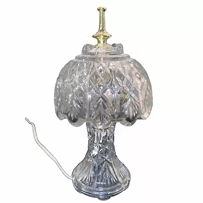 Cut Crystal Boudoir Small Table Lamp Night Light Accent Lamp Vintage 11  • $35