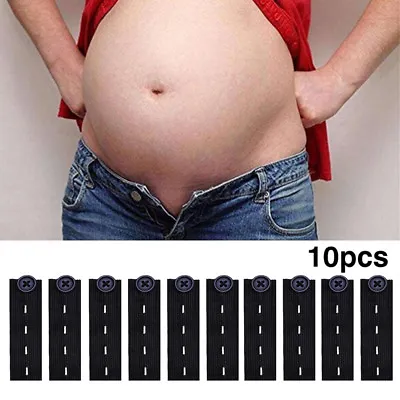 10pcs Elastic Trouser Waist Adjustable Maternity Waistband Button ExtendeC~ • $7.29