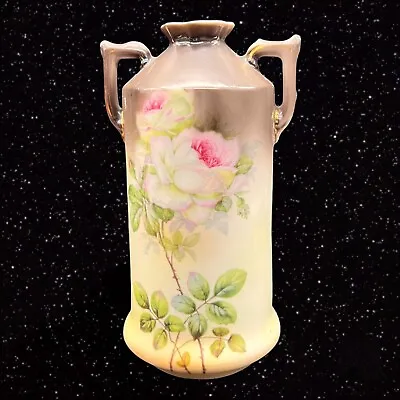 Vienna Austria Hand Painted & Marked 35 Floral Vase Antique 6”t 3.5”w • $85