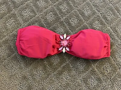 Women’s Apollo Bandeau Bikini Top Only Bathing Suit Beach Pool Pink  Size M • $3