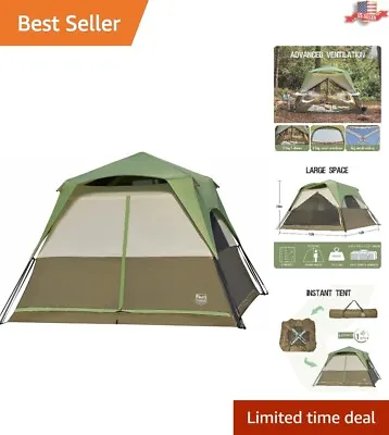 $202.91 • Buy Large Waterproof Windproof Durable 6-Person Cabin Tent - Easy Setup - 4 Season