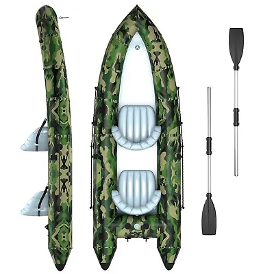 Inflatable Boat For Adults 2 Person Inflatable Touring Kayak 9.8FT Portable... • $150.73