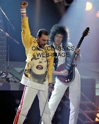 Freddie Mercury In Marilyn Monroe Shirt Brian May Guitar Queen Rocks 8x10 Photo • $14.41