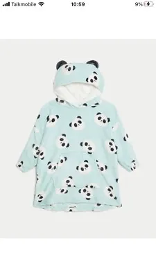 Marks And Spencer M&S Panda Foldable Snuggle Hoodie Size Medium Age 6-8 Yrs BNWT • £12.99