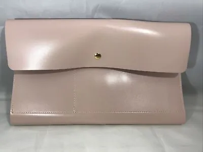 Glass Ladder & Co Marilyn Portfolio Clutch Blush Pink Rose G Vegan Leather NWT! • $24.99