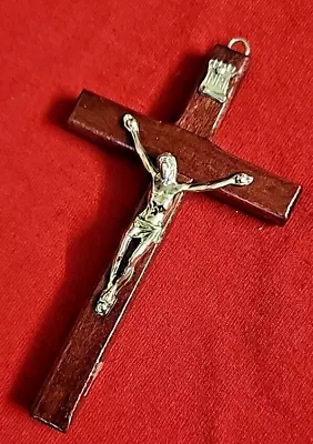   CHRISTIAN.CATHOLIC    Wooden Metal Wall Cross Crucifix 5× 3    • $8.88
