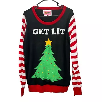 Tipsy Elves Get Lit Ugly Christmas Sweater Light Up Size L Adult • $19.99